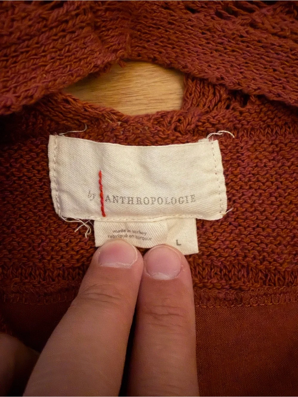 Anthropologie Terracotta Textured Sleeveless Knit Midi Dress